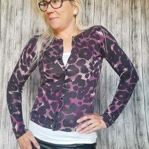 Ann Taylor Animal Print Cardigan